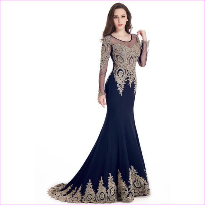 black long sleeve gown