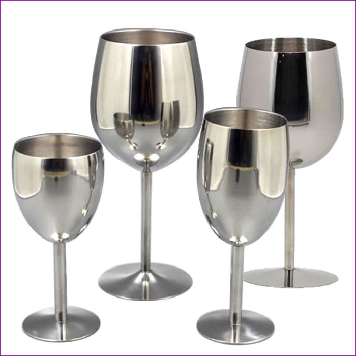 metal champagne glasses