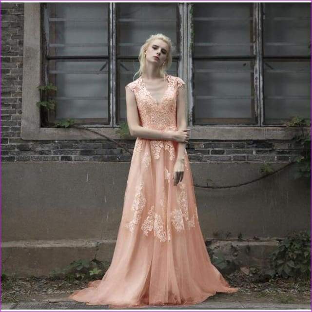 peach boho dress