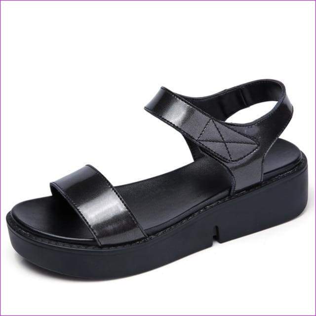 Women Sandals Comfortable Leather Flat 