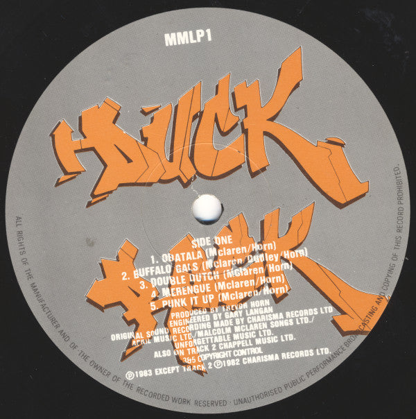 国際ブランド】 MALCOLM MCLAREN デラックス2500枚限定盤 ROCK /DUCK