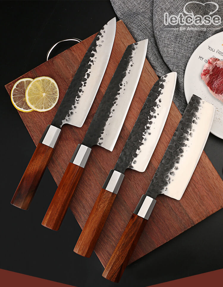 4-Piece Hand Forged Gyuto Japanese Chef's Knife