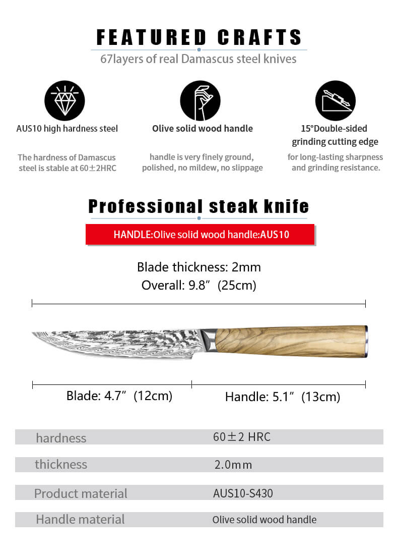 4 Pieces Steak Knife Set