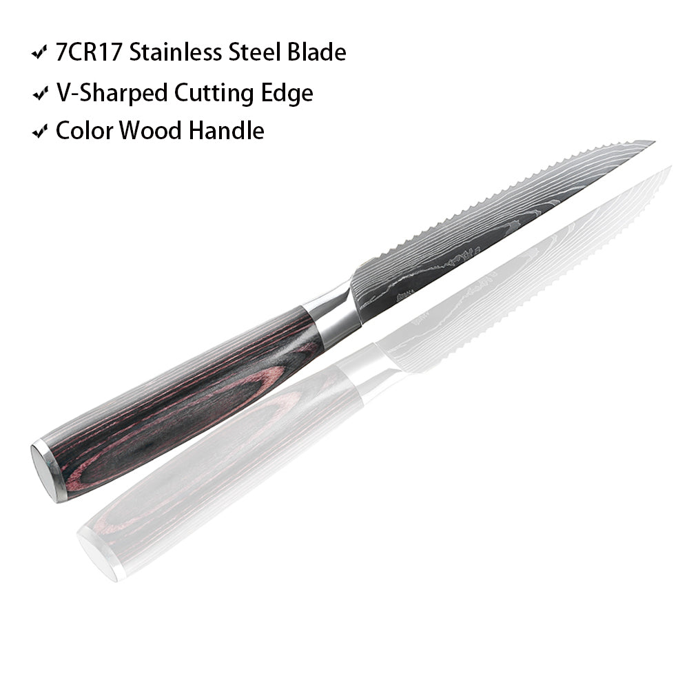 HIGH CARBON STAINLESS STEEL STEAK KNIFE SET