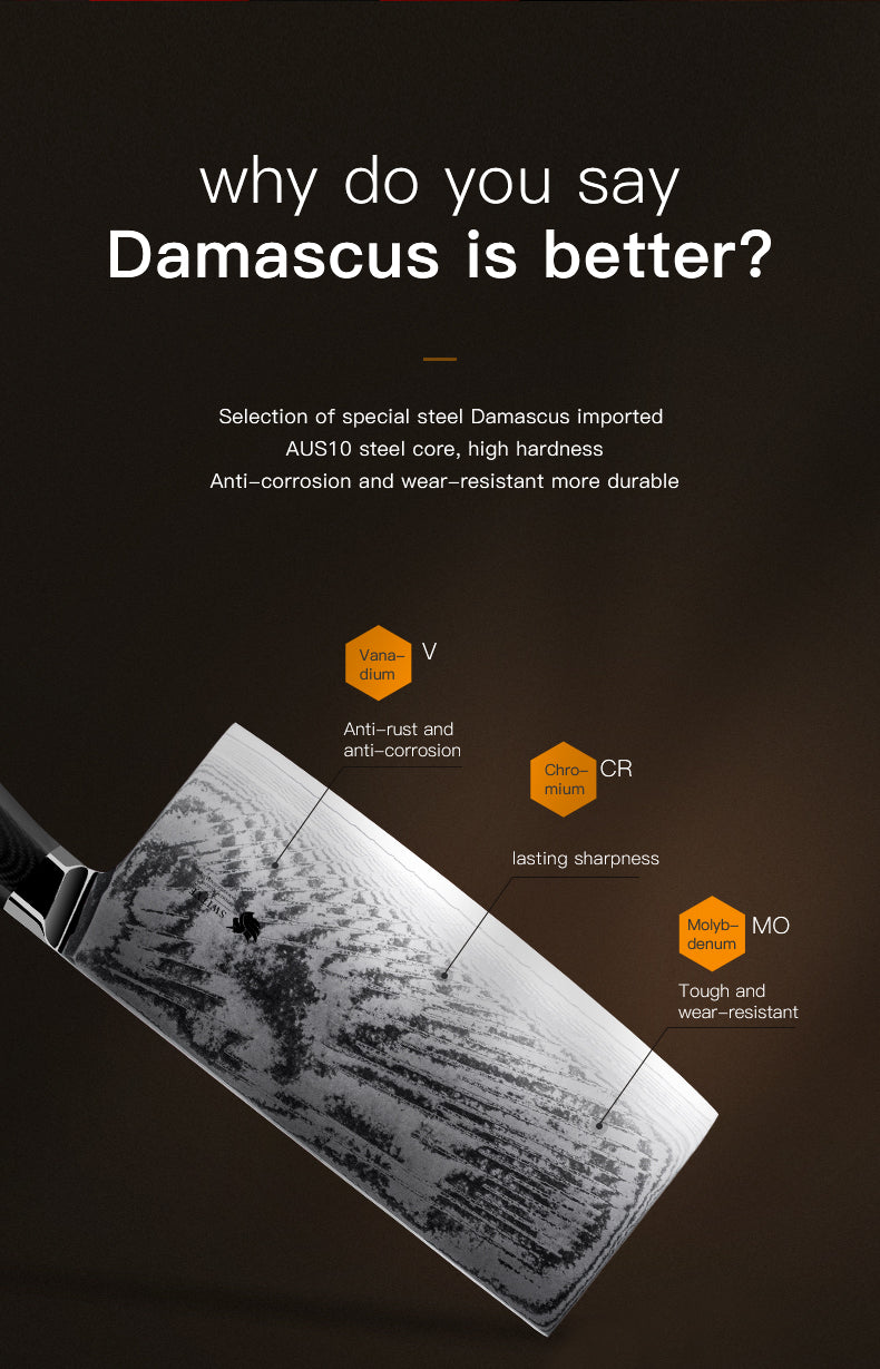 Let's see why a Damascus steel knife is better.