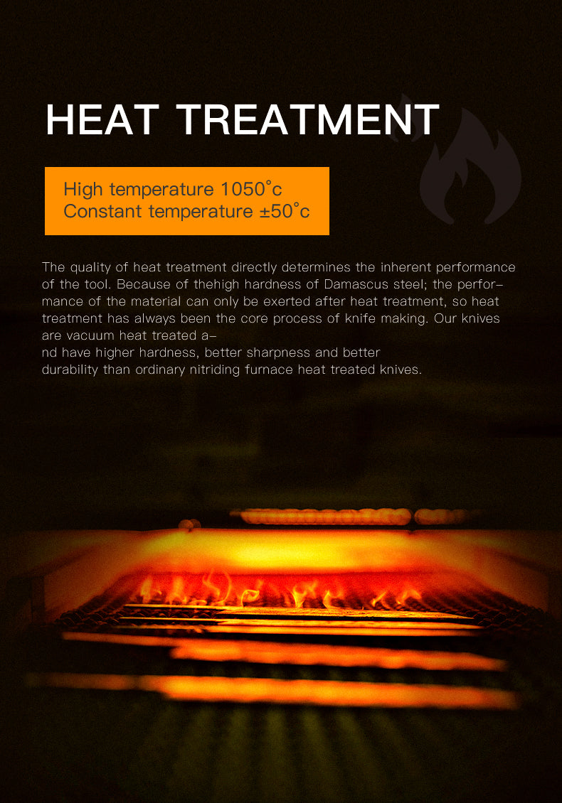Vacuum heat treatment of meat cleaver