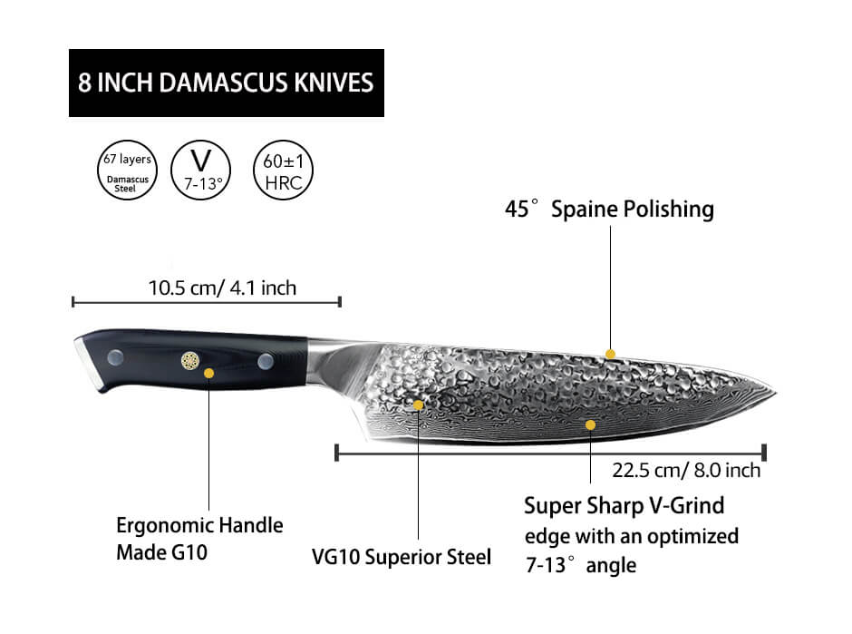 67 LAYER DAMASCUS STEEL KNIVES