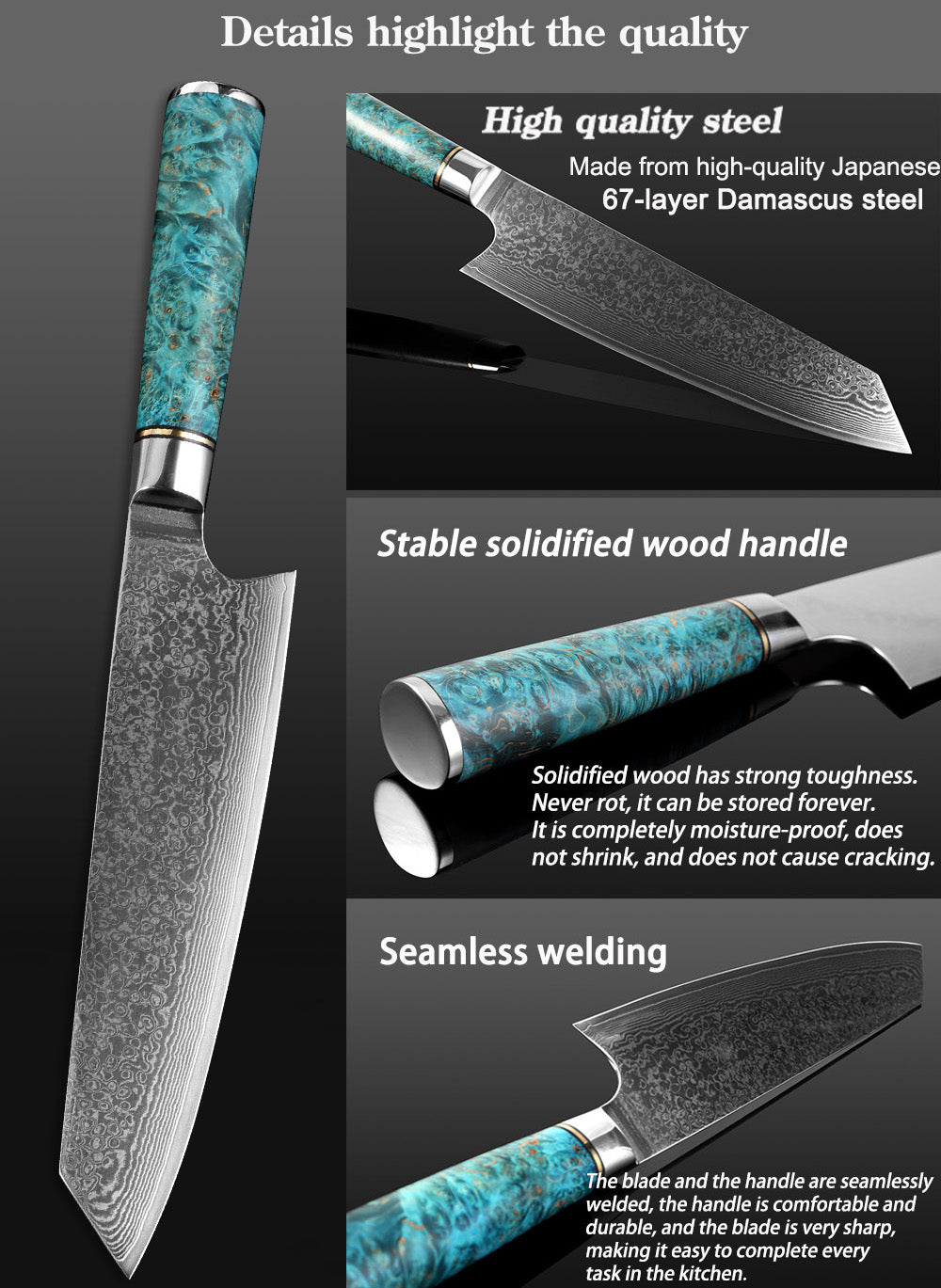 DAMASCUS STEEL JAPANESE KNIFE