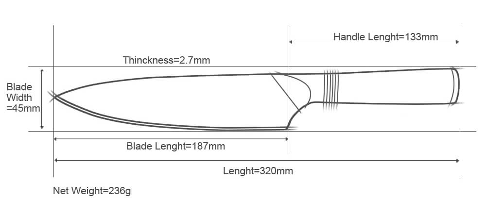 Japanese VG10 Damascus Chef Knife