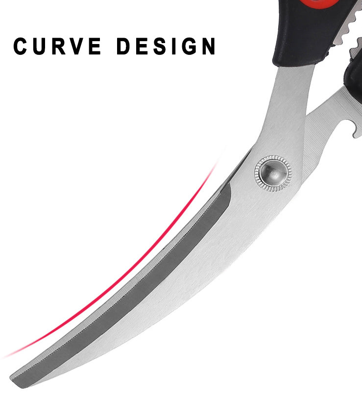 The curved design of the blade