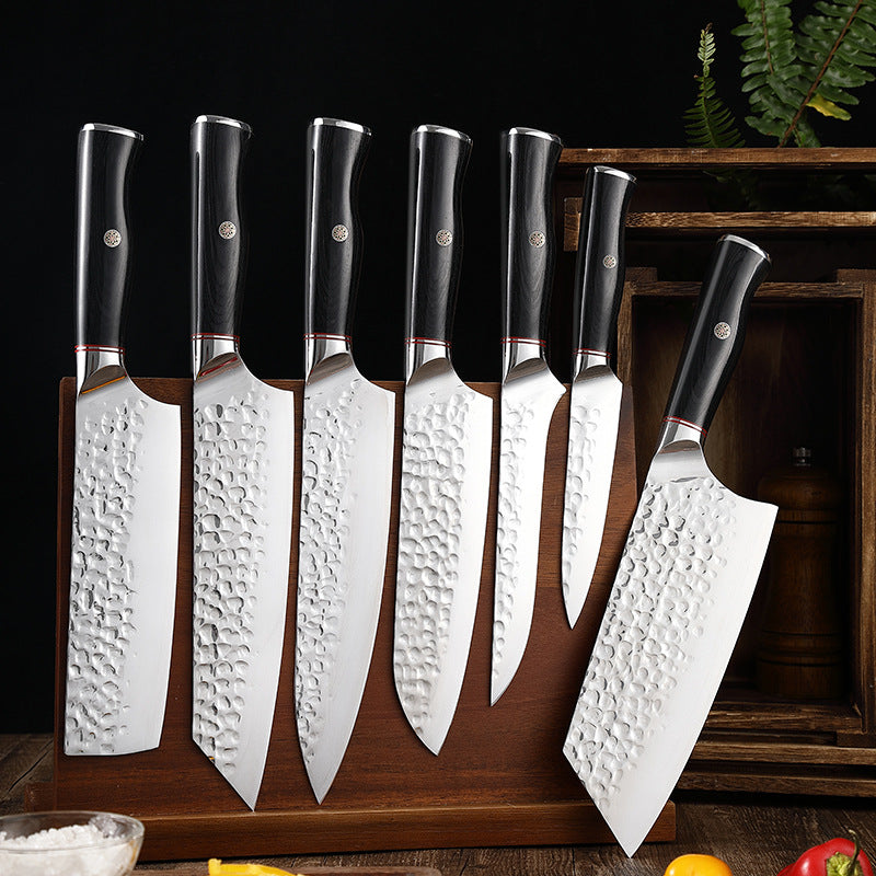 Hammered Kitchen Knife Set