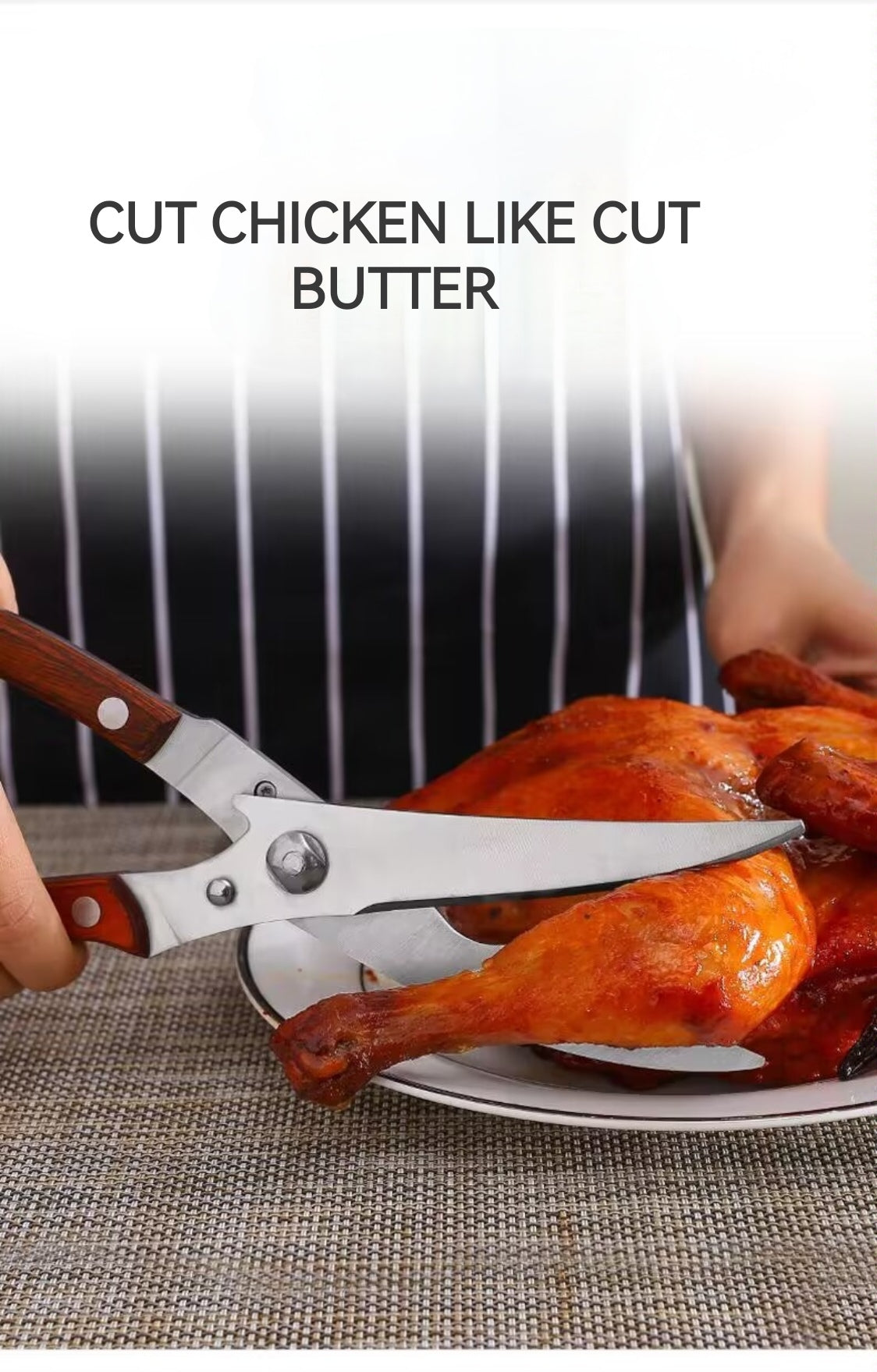 Cut chickens like butter