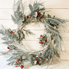 christmas wreath farmhouse