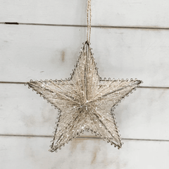 beaded star christmas ornament