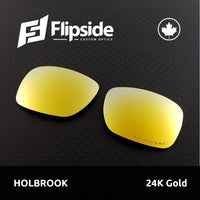 Premium 24K GOLD Polarized Replacement Lenses for Oakley HOLBROOK Sunglasses  – Flipside Optics