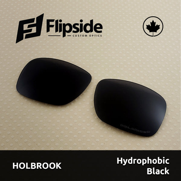 Premium BLACK Polarized Replacement Lenses for Oakley HOLBROOK Sunglasses –  Flipside Optics