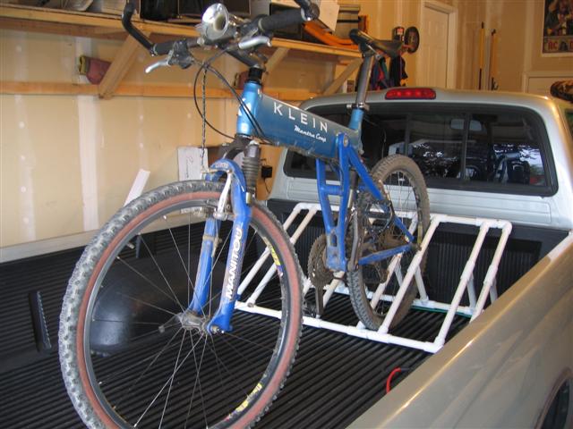 homemade truck bed bike rack