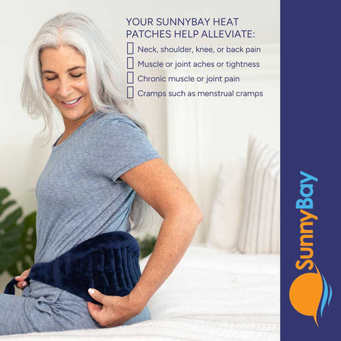 SunnyBay heat patches help alleviate back pain and muscle cramps