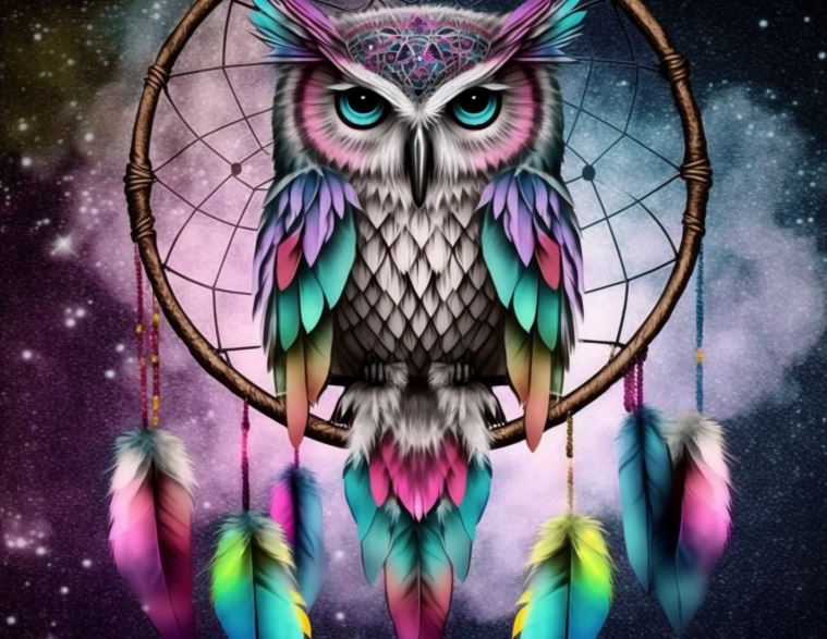 Mystical Owl in Forest Diamond Painting Kit – Heartful Diamonds