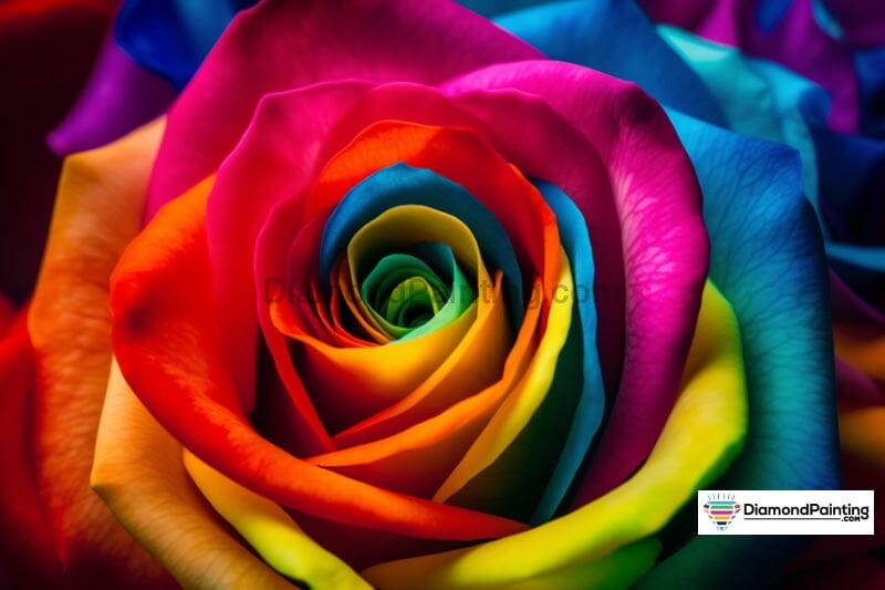 Rainbow Rose – Diamond Painting