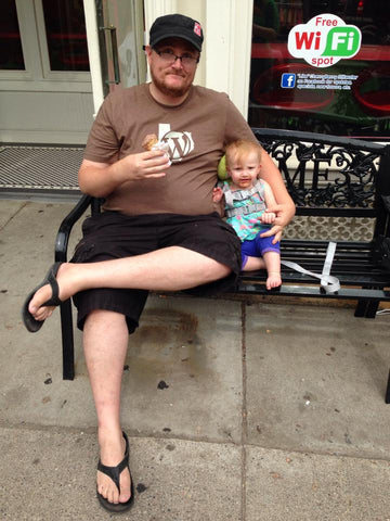 Daughter and I eating ice cream in Stillwater, MN