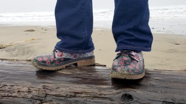 Heather Chavin in her Cherry Froot Boots