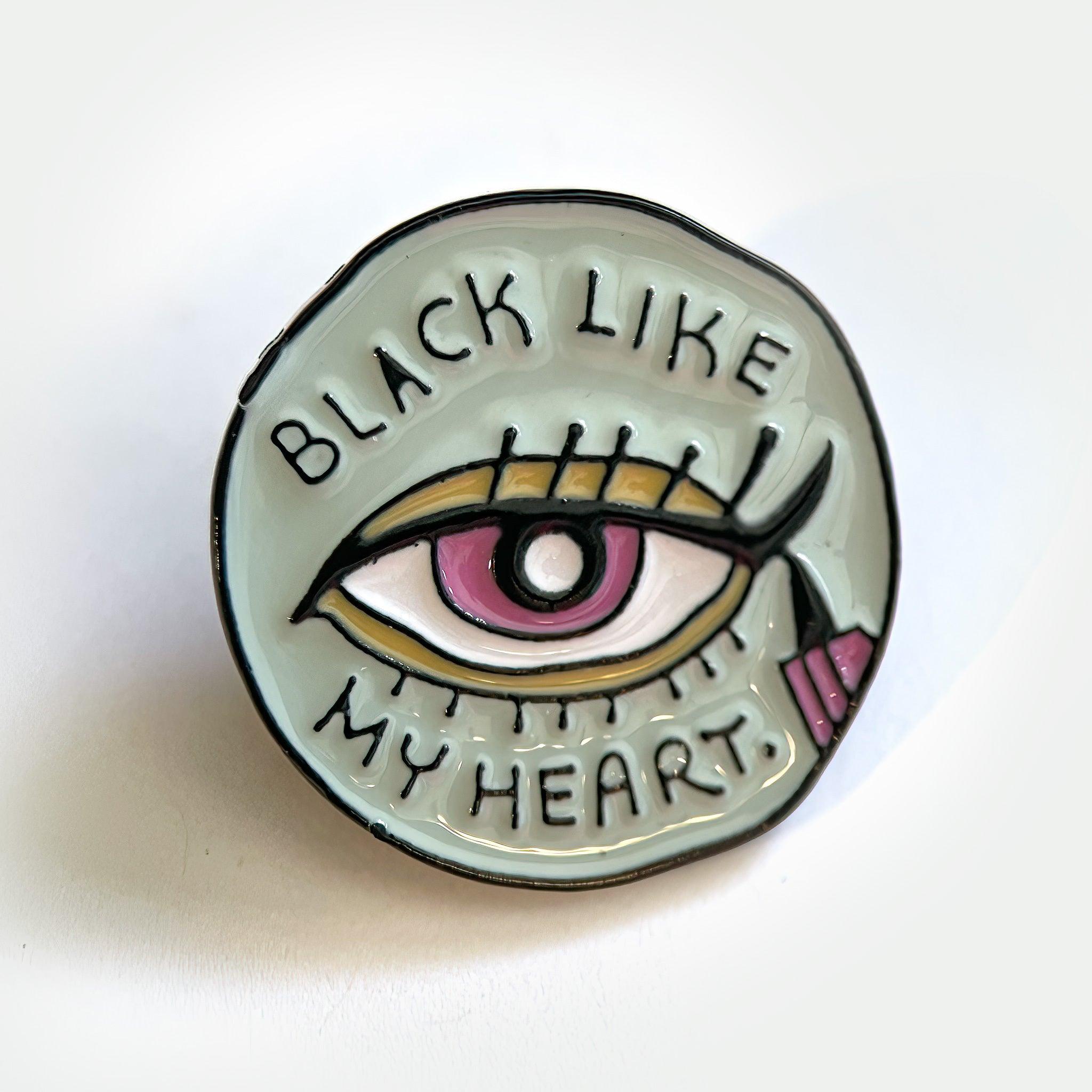 Black Like My Heart Enamel Pin - No System product image