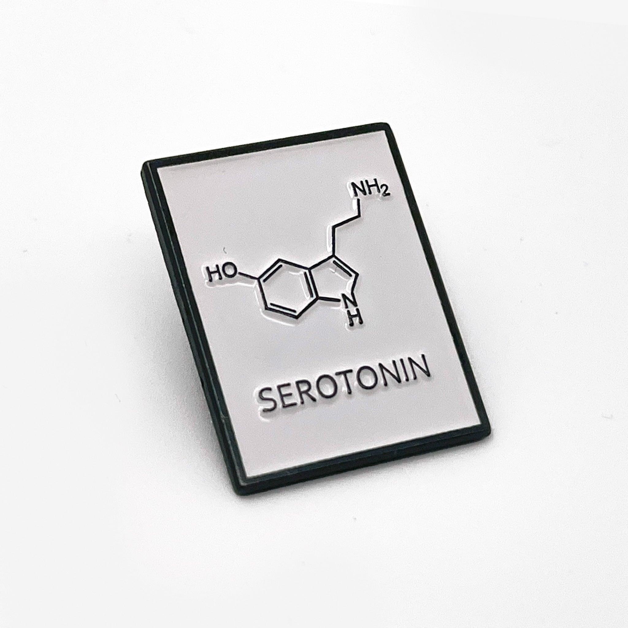 Serotonin Molecule Enamel Pin - No System product image