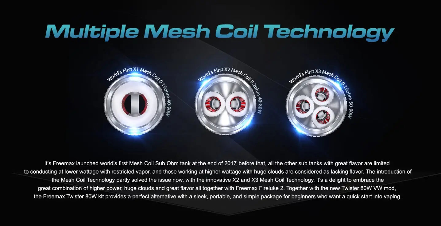 Freemax Twister/Fireluke Coils Dual and Triple Mesh