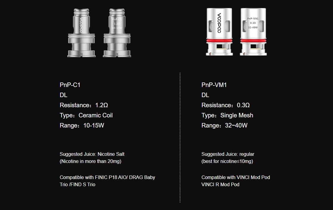 VooPoo PnP Coils