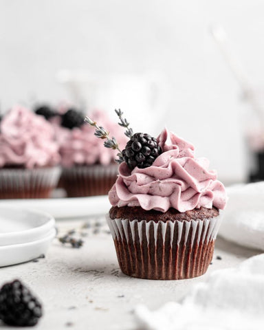 Simple Yet Sophisticated Classy Cupcake Ideas for Adults - Blackberry Lavender Cupcakes
