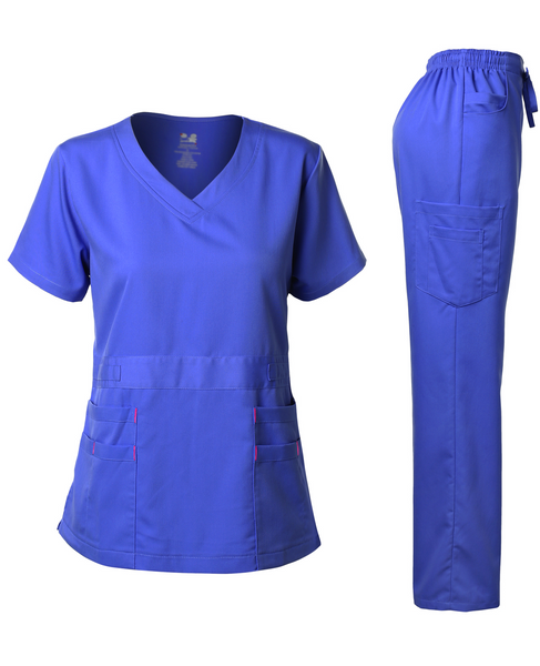 DAGACCI MEDICAL UNIFORM NATURAL STRETCH V-NECK SET