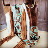 Large Handbag w/ Turquoise Laredo fringe