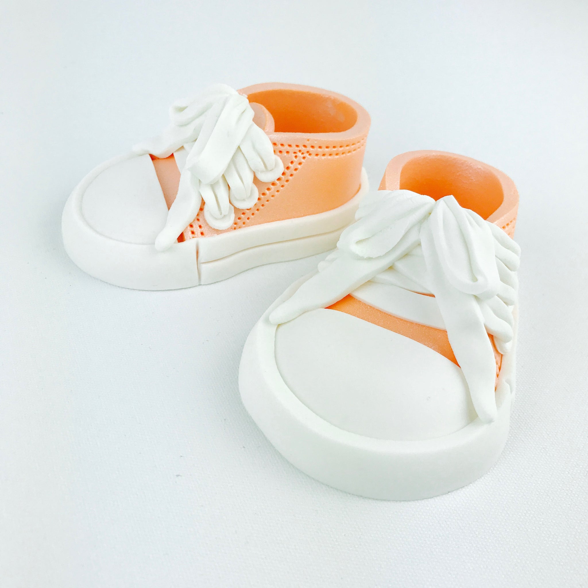 orange baby shoes