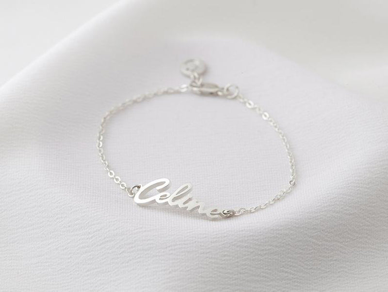 Personalised Name Bracelet in 925 Sterling Silver  Liyanajewel