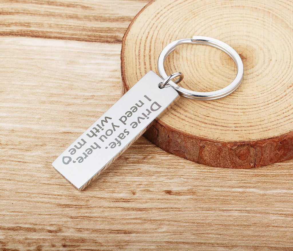 Personalized Leather Keychain, Monogrammed Keychain, Groomsmen Gift, Best  Gift For Men, Coordinates Keychain