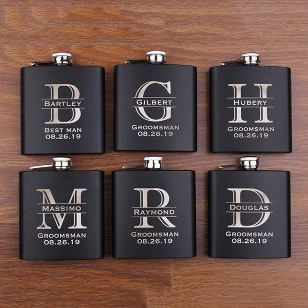 Groomsmen Gifts Groomsmen Flasks Personalized Flask Custom Flask Set F ...