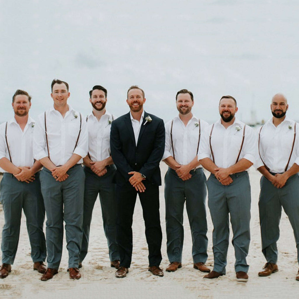 Navy Groomsmen Suspenders