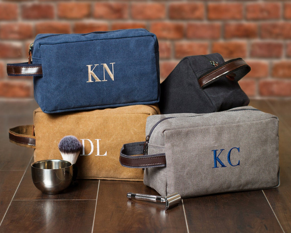 Groomsmen Gift, Canvas Toiletry Bag, Dopp Kit Shaving Kit, Best Men Gift,  Christmas Gift, Bachelor Gift