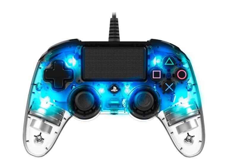 Nacon Wired Illuminated Compact Controller For PlayStation 4 - Blue