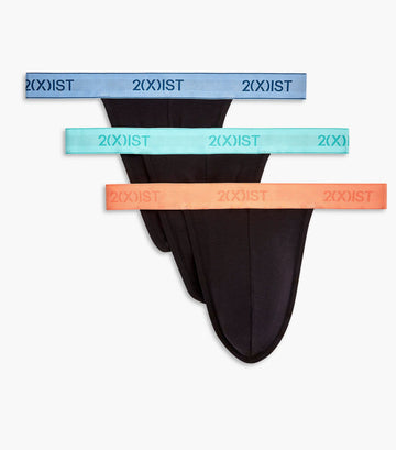 Men's 100% Cotton Classic Thong 3-Pack, Mens Thongs