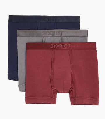 2 Pc Men's Knit Boxer Shorts 100% Cotton Plain Solid Assorted Colors  Underwear