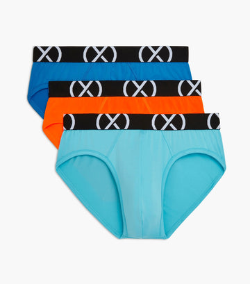 2(X)IST mens Micro Speed Dri No Show Brief 3-packBase Layer Underwear