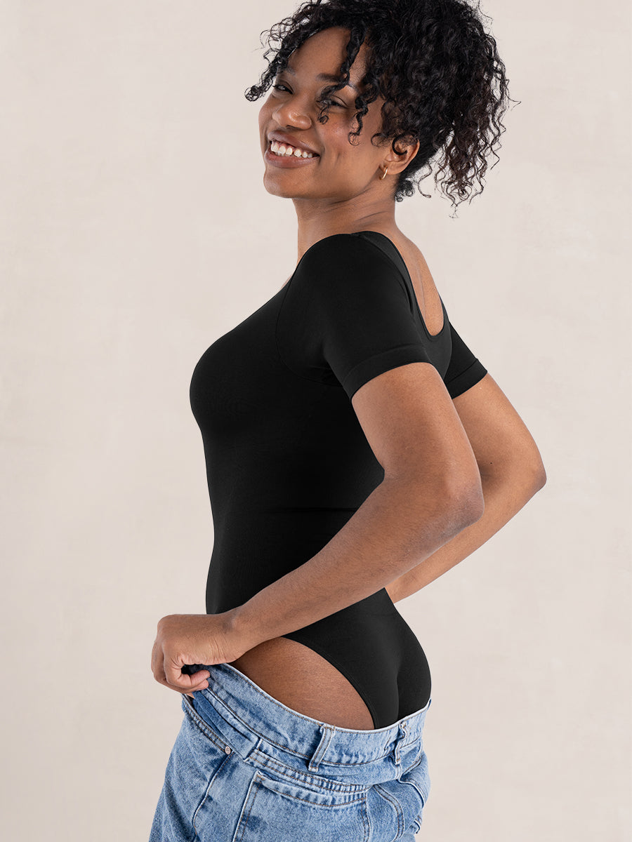 Shapermint Essentials All Day Every Day Short Sleeve Bodysuit