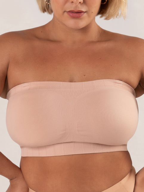 Convertible Strapless Bandeau Bra OATMEAL front