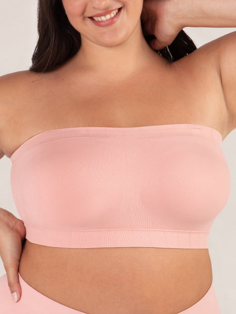 Convertible Strapless Bandeau Bra ROSE TAN front