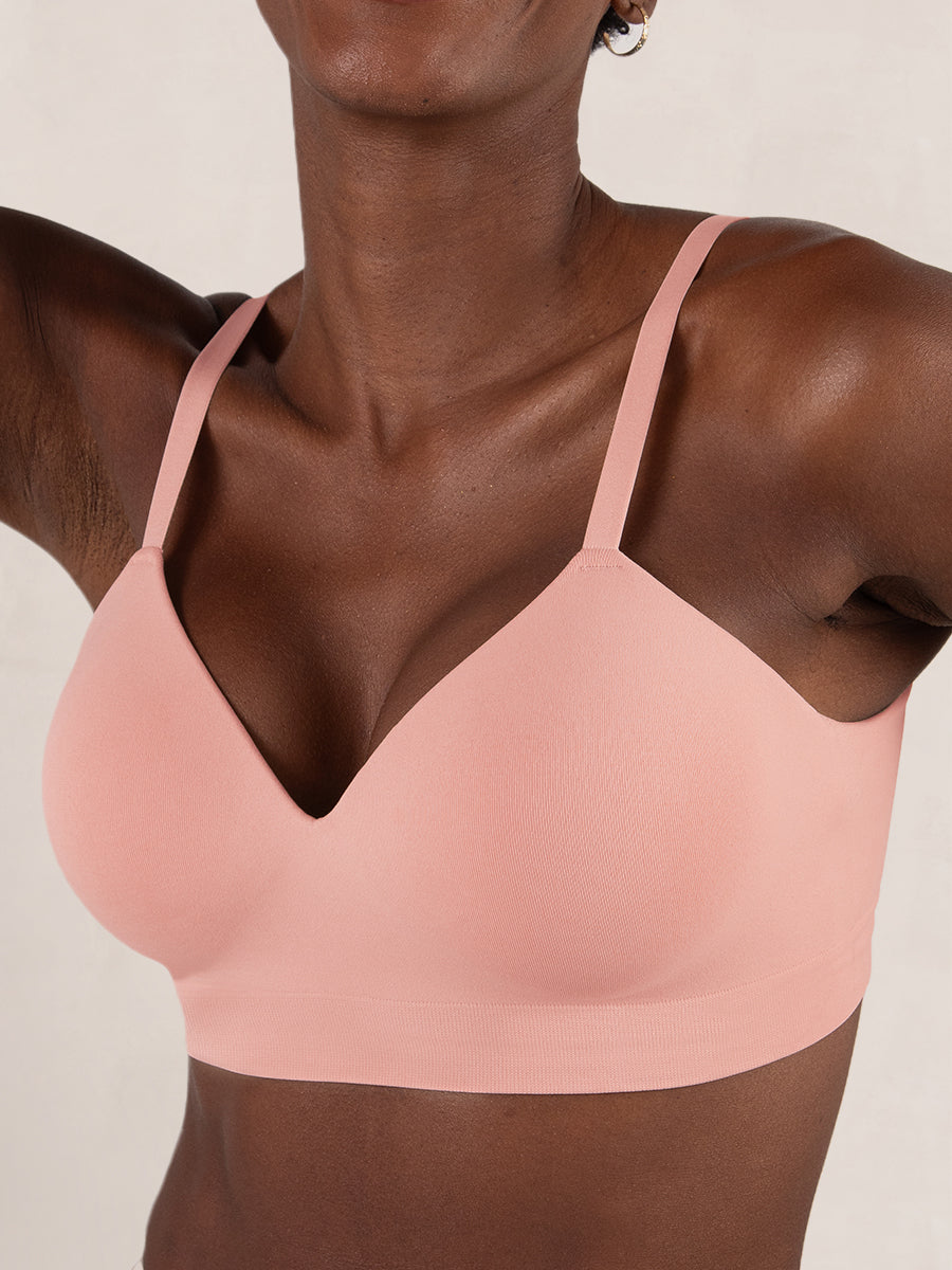 Shapermint Daily Comfort Wireless Contour Bra In Rose Tan