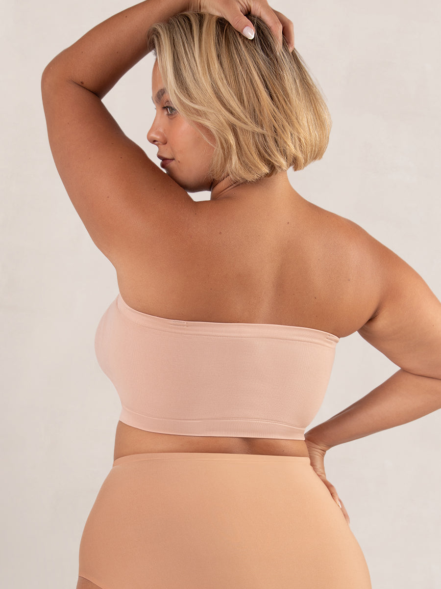 Convertible Strapless Bandeau Bra OATMEAL back