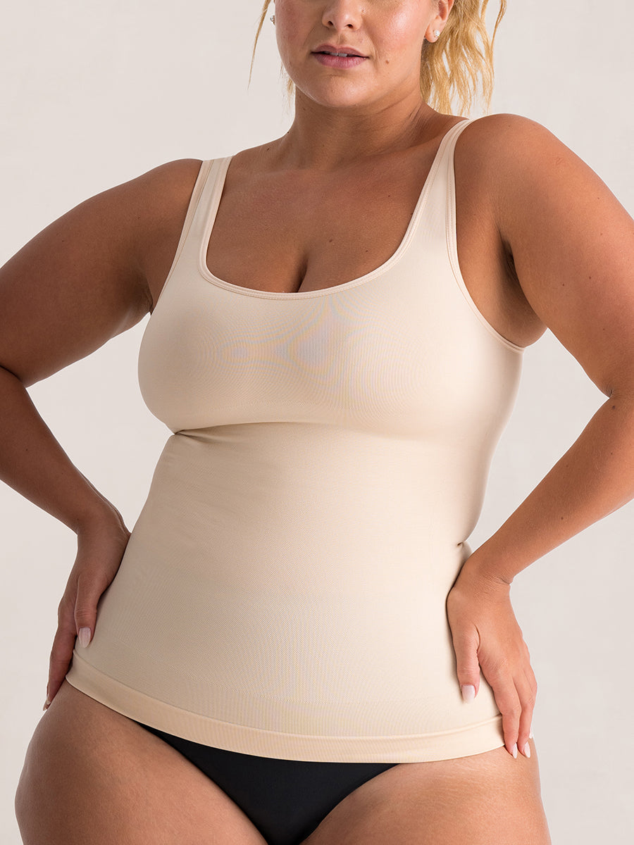 Shapewear For Plus Size Women Seamless Scoop Neck Tank Tops