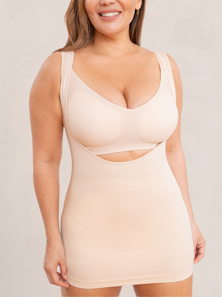 Shapermint essentials beige off white ivory shaping cami tank top shapewear  3XL